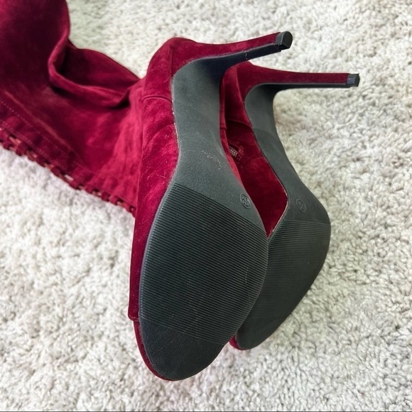 Wild Diva Wine Over the knee boots 8.5     #32 - Picture 10 of 13